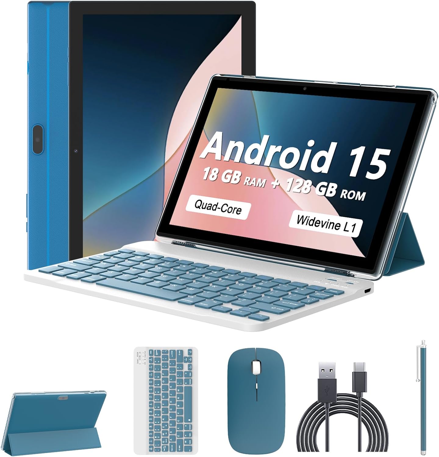 Android 15 Tablet 10" with 18GB RAM+128GB ROM